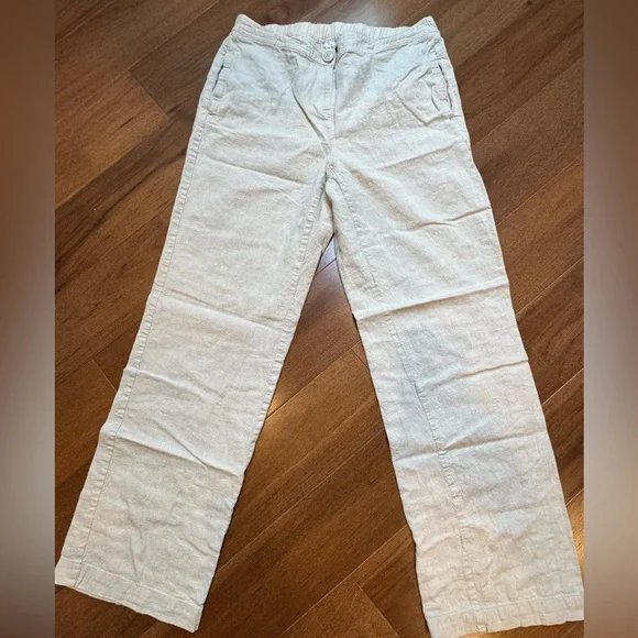 KIM ROGERS Women’s Cream Linen Pants - Picture 1 of 8